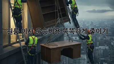 원룸 이사, 운송비용 똑똑하게 줄이기!